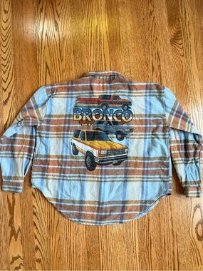 Ford Bronco Flannel Shirt Jacket Women’s Oversized
